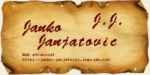 Janko Janjatović vizit kartica